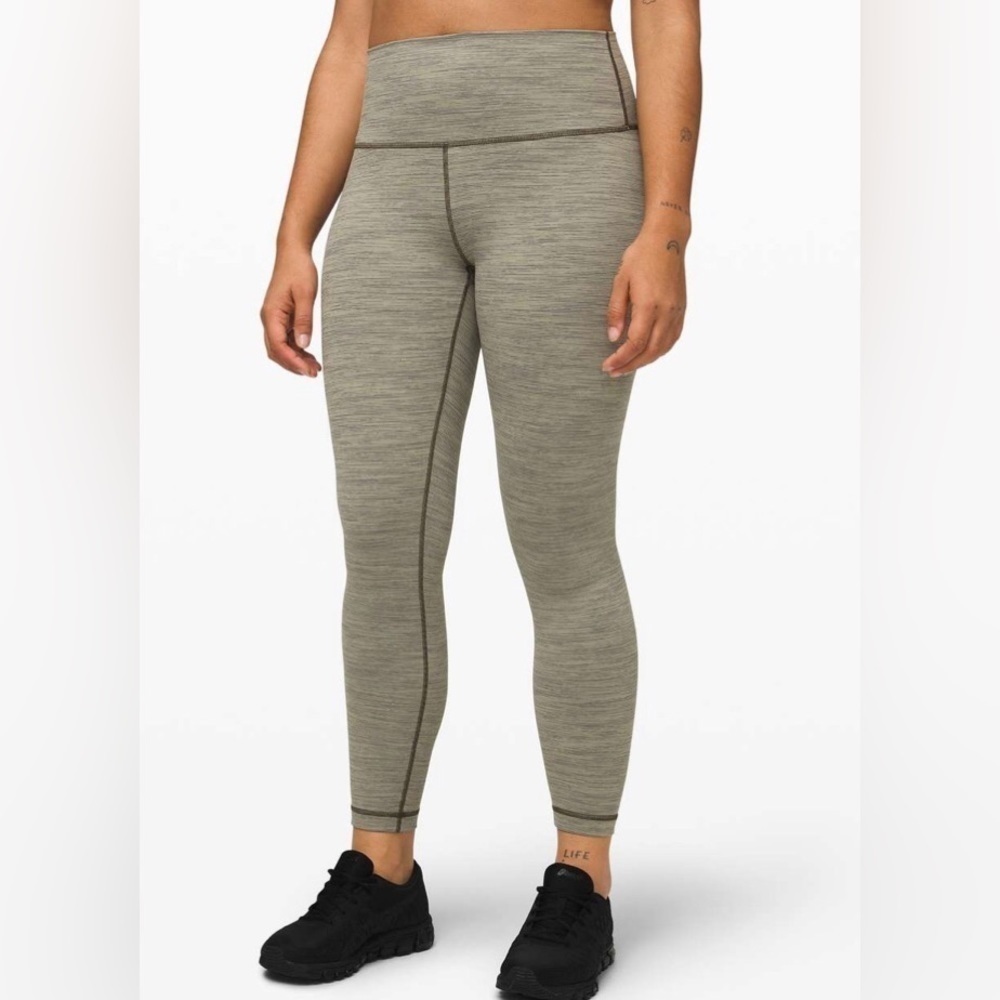 LULULEMON WUNDER UNDER HIGH RISE TIGHT LEGGING SIZE 2 25” INSEAM SAGE OLIVE